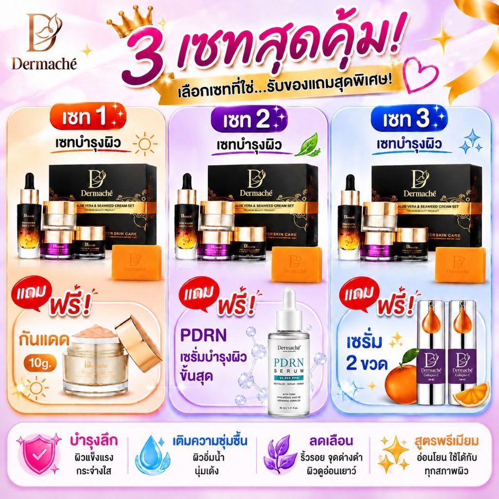 เดอร์มาเช่ Dermache เซทเลือกของแถม ฟรี
