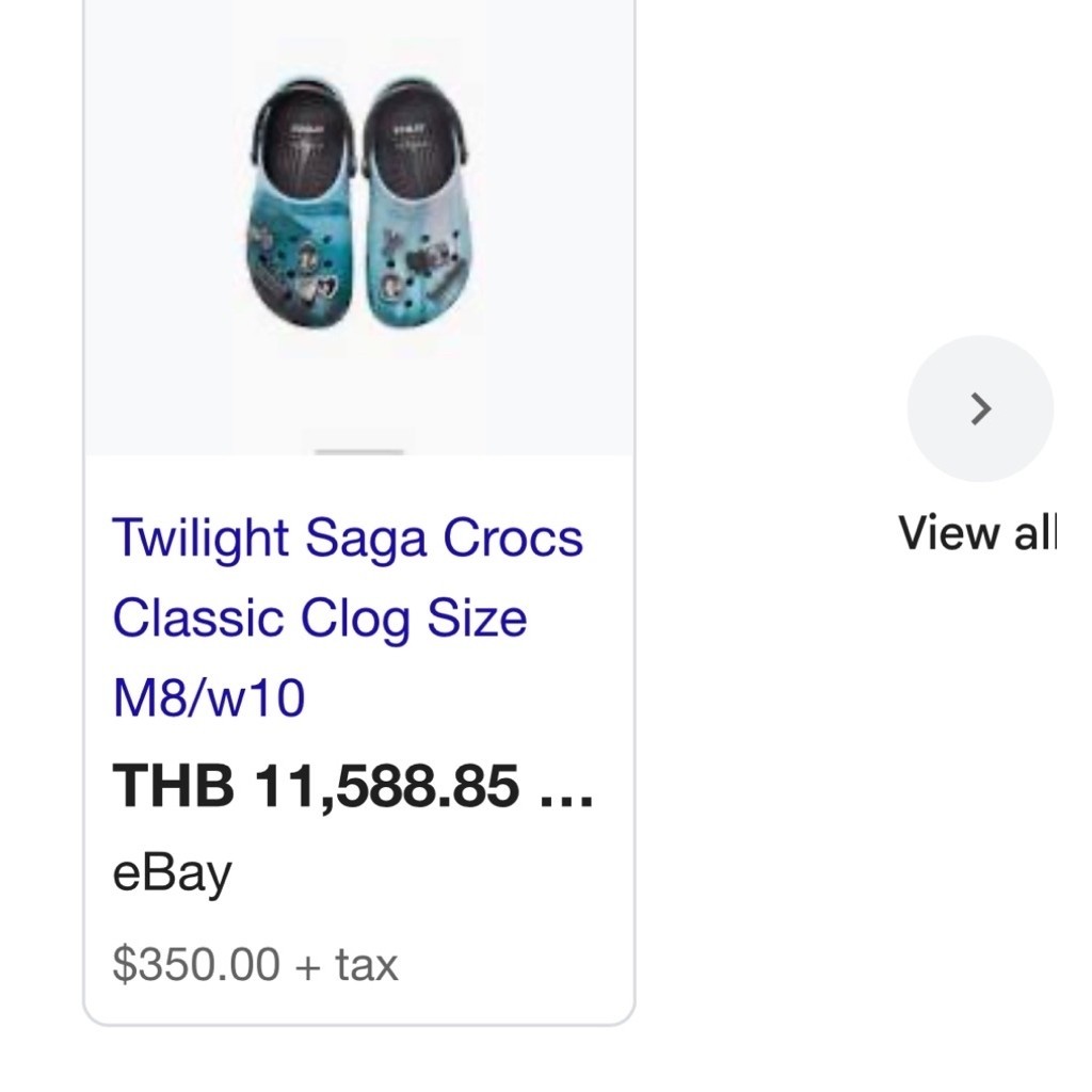 crocs x twilight size m6/w8 มือสอง แท้💯