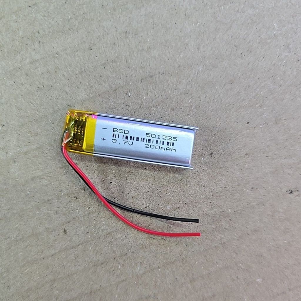 501235): (3.7V) 200mah มีวงจรBMSในตัว
