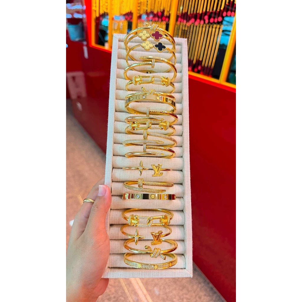 🚚ส่งฟรี กำไลแฟชั่น ทองคำแท้ 0.1 กรัม🎊