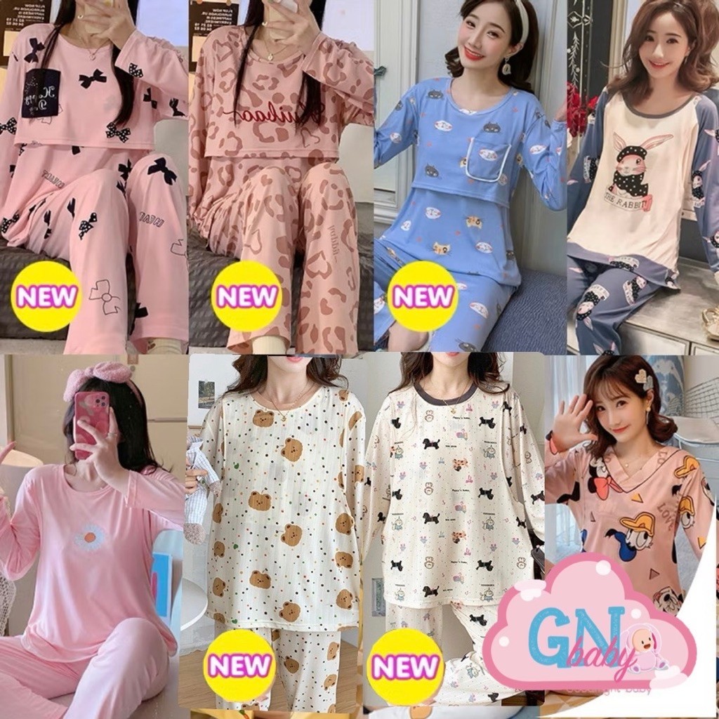🌷รวมชุดให้นมแขน-ขายาว 🌷 เสื้อให้นม ชุดให้นม ราคาถูก พร้อมส่ง