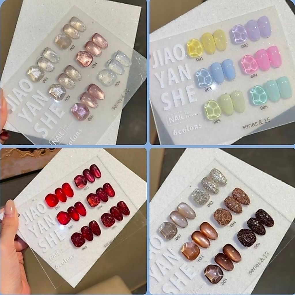 ​รวมตัวเลือก เซตสีเล็บเจลจีน JYS×NBC gliter●Cateye สีเจลกลิ๊ตเตอร์●ลูกแก้ว