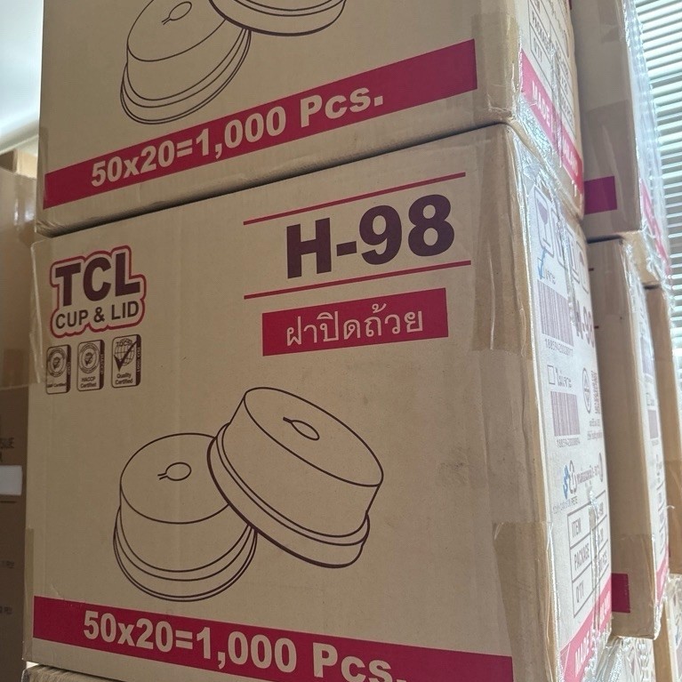 1 แถว TCLฝาพลาสติก ฝาฮาฟ ปาก 98 **เจาะรู ***เก็บความเย็นได้นาน