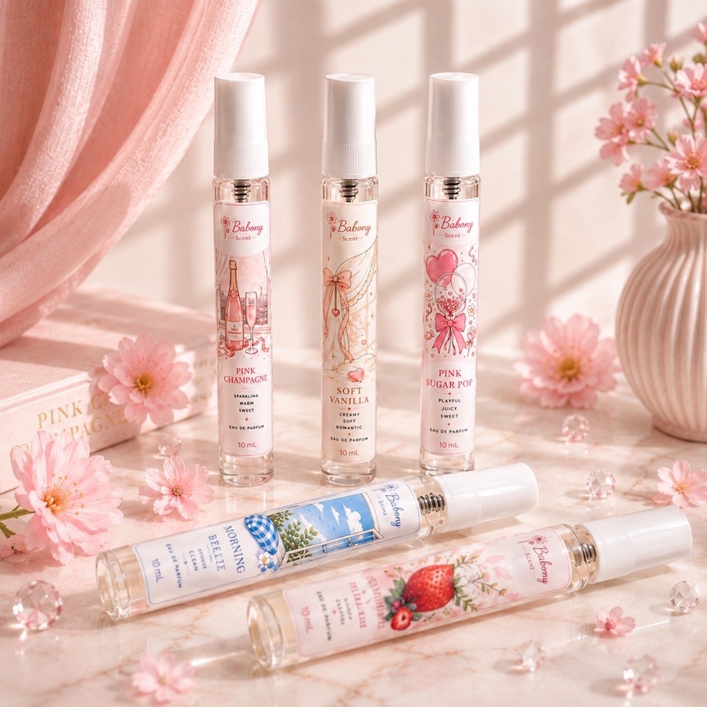 น้ำหอม Babony scent • กลิ่นหอมละมุน • ขนาด 10ml ติดทนนาน 6-8 ชม.