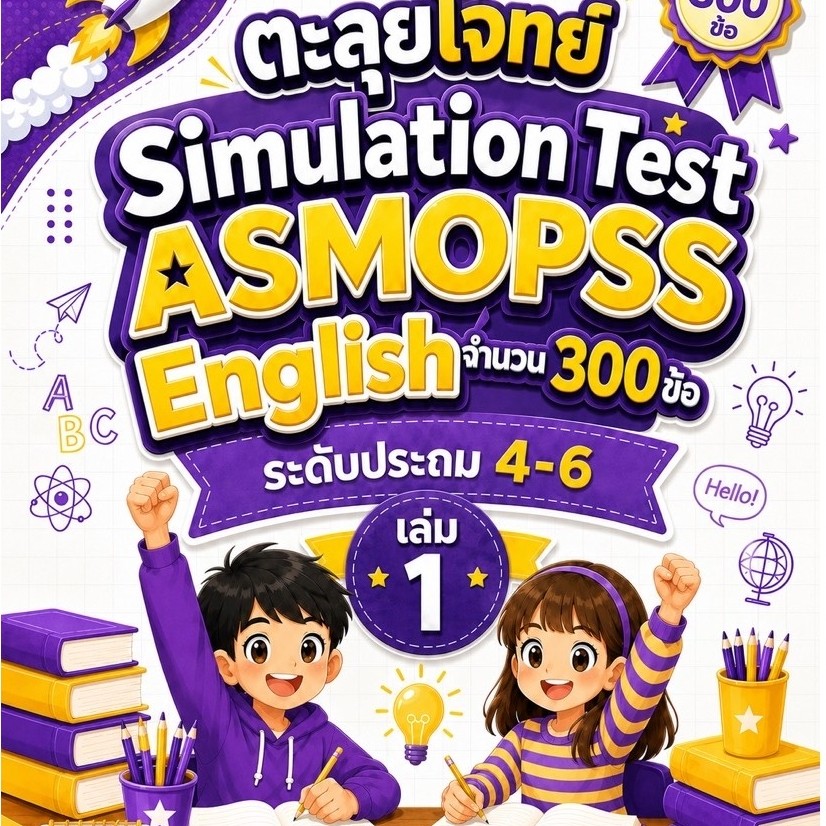ชีทตะลุยโจทย์ ASMOPSS ระดับป.4-6 เล่ม 1