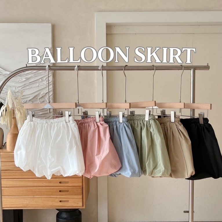 SHOP.POPO-Balloon skirt กระโปรงบอลลูนสั้น