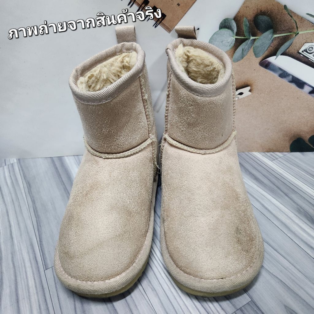 GU รองเท้าบูทบุขนเด็ก ไซส์ 19 (ความยาวเท้า 18-19 ซม.) บูทกันหนาว มือสอง สภาพดี ของแท้/พร้อมส่ง