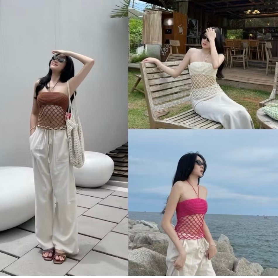 ONNIE.16 - Honey knit top สี cream