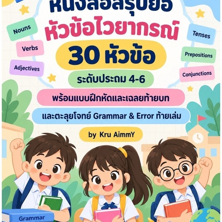 ชีทสรุปย่อ⭐️Grammar 30 ห้วข้อ⭐️เตรียมสอบเข้าม.1
