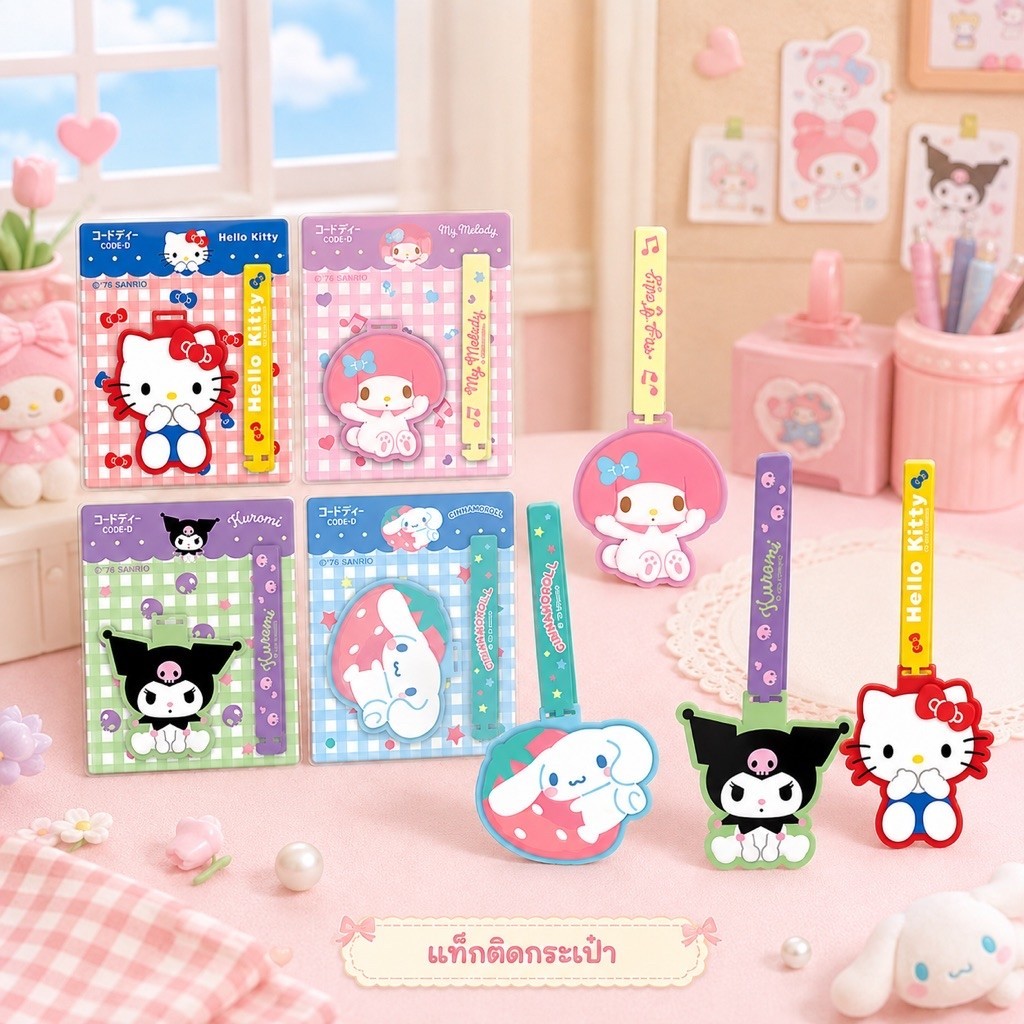 พร้อมส่ง!! CODE:D ป้ายห้อยกระเป๋าซานริโอ้ Sanrio Luggage Tag