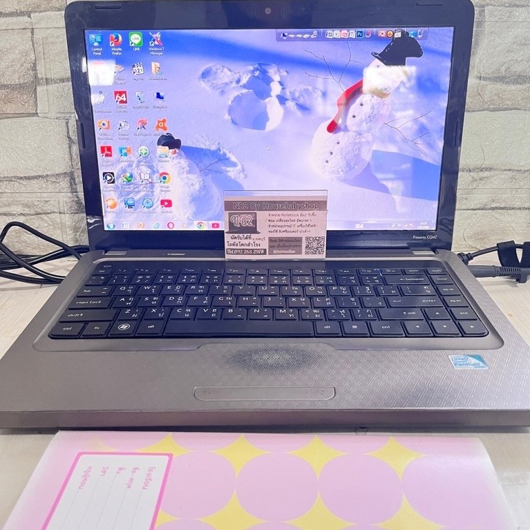โน๊ตบุ๊คมือ2 HP CQ 42 Ram 6gb ใช้งานได้ keyboard ติดไม่ครบ แบตได้นิดหน่อยเน้นเสียบปลั๊กเล่น พร้อมใช้