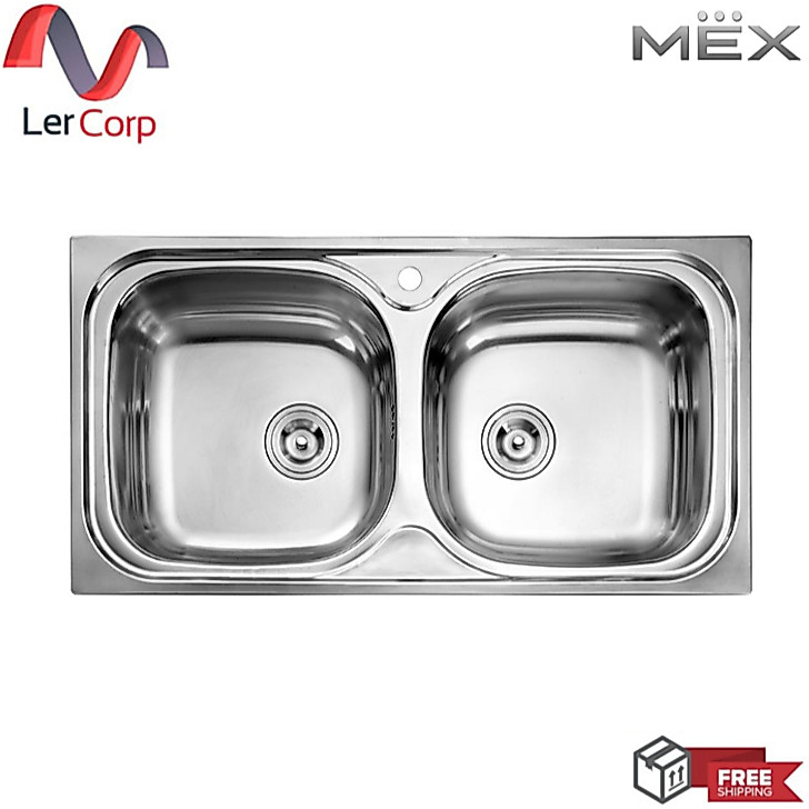 (Mex) ซิงค์ฝัง 2 หลุม MESTER MSX932.1