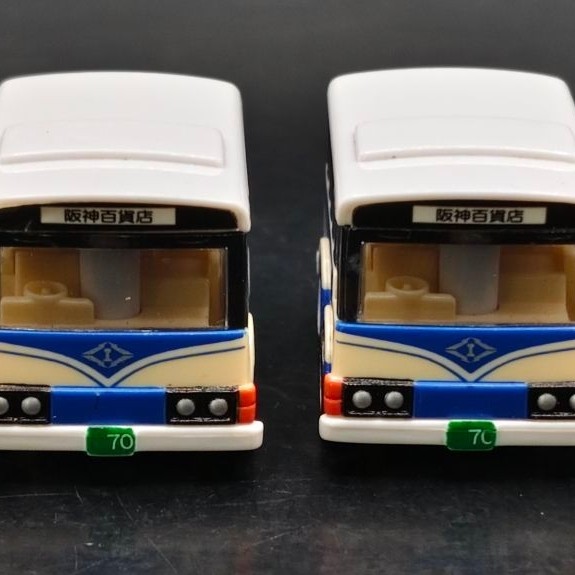 Q1 โมเดลรถพลาสติก Choro Q Pullback toy bus 2 คัน