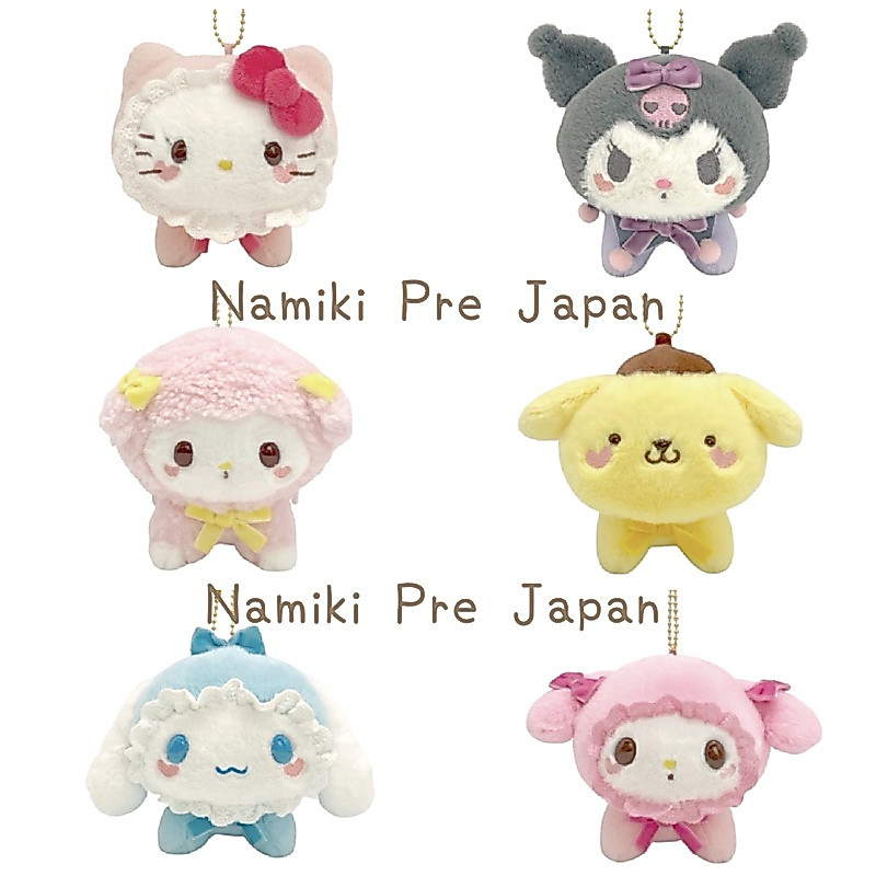 [ของแท้จากญี่ปุ่น ] ตุ๊กตาพวงกุญแจ Sanrio NAKAYOCHI OMUCHU collection พวงกุญแจโซ่ไข่ปลา