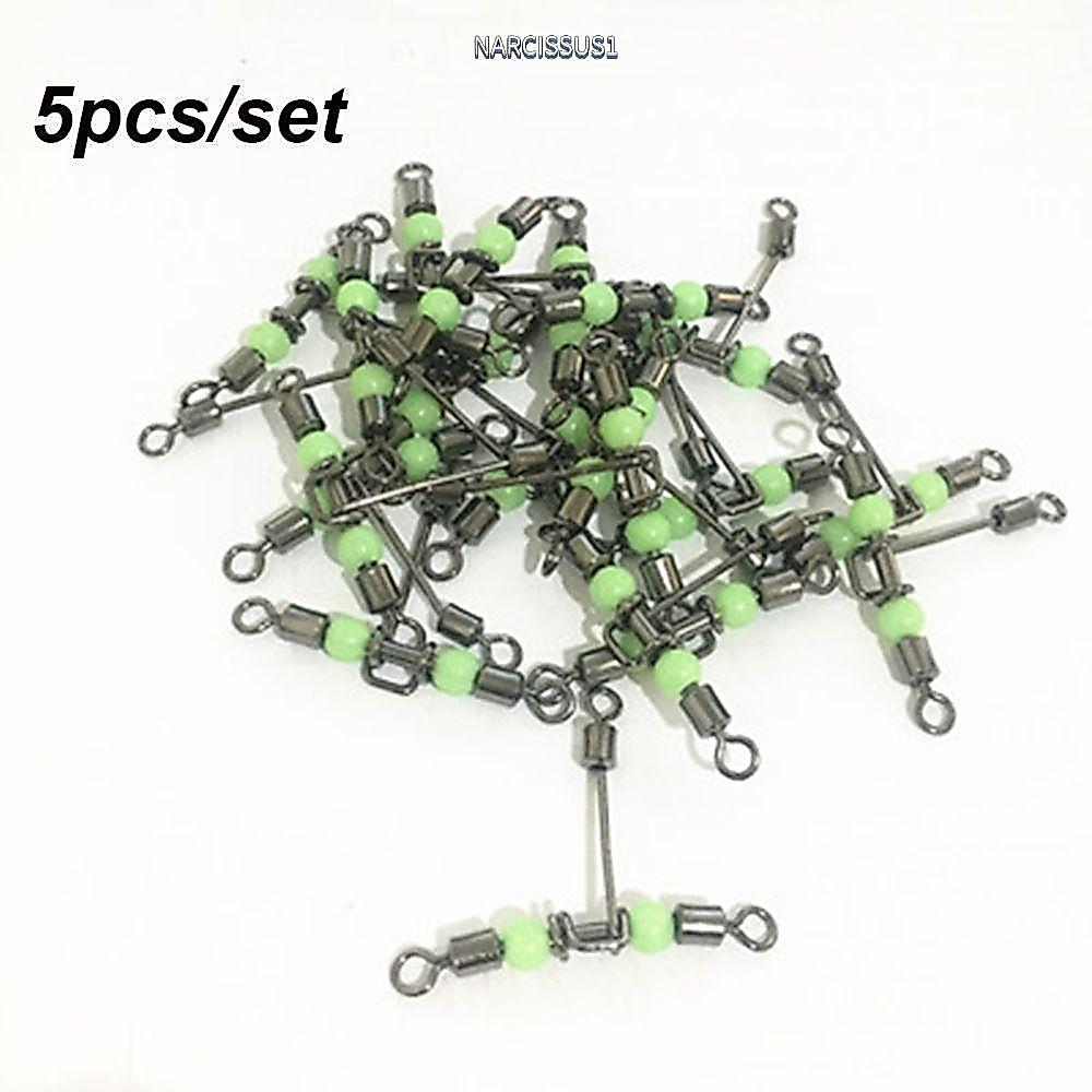 NARCISSUS13A0E 5pcs 3 Way Connector ทองเหลือง Barrel ทนทาน Cross line Wivels Bearing Luminous