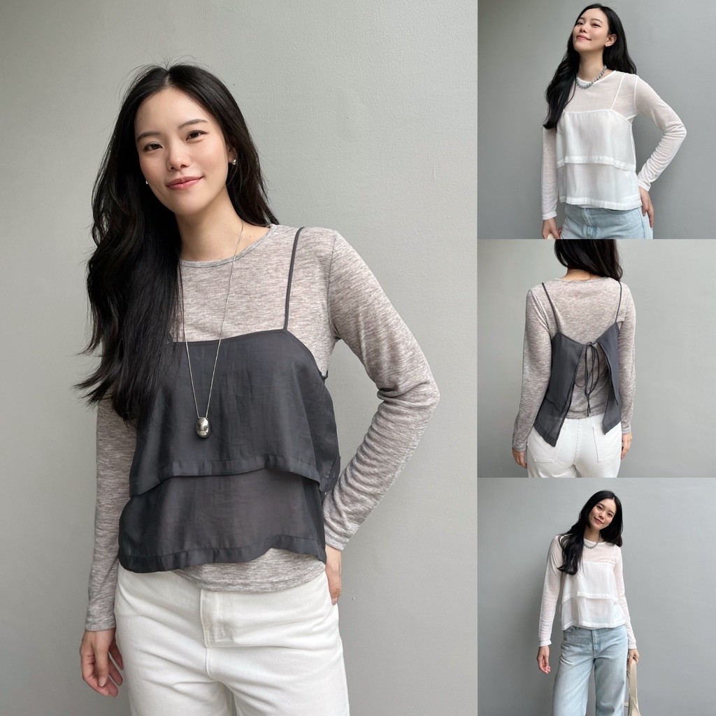 MIRINY - Noel layer Top เสื้อ2ชิ้น ใส่แยกได้ ผ้านุ่มใส่สบายไม่ร้อน