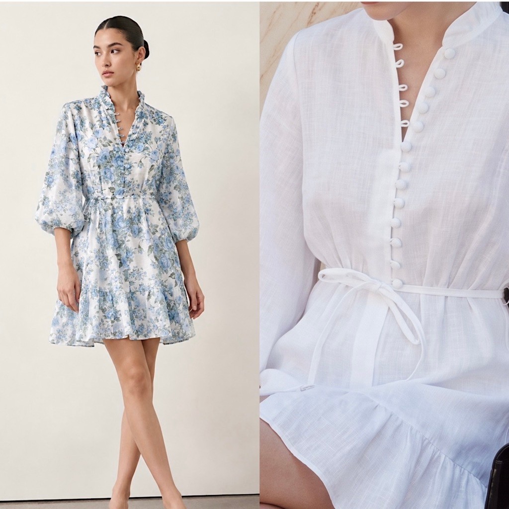 Jabai Evie Dress - Buttoned Detail Dress