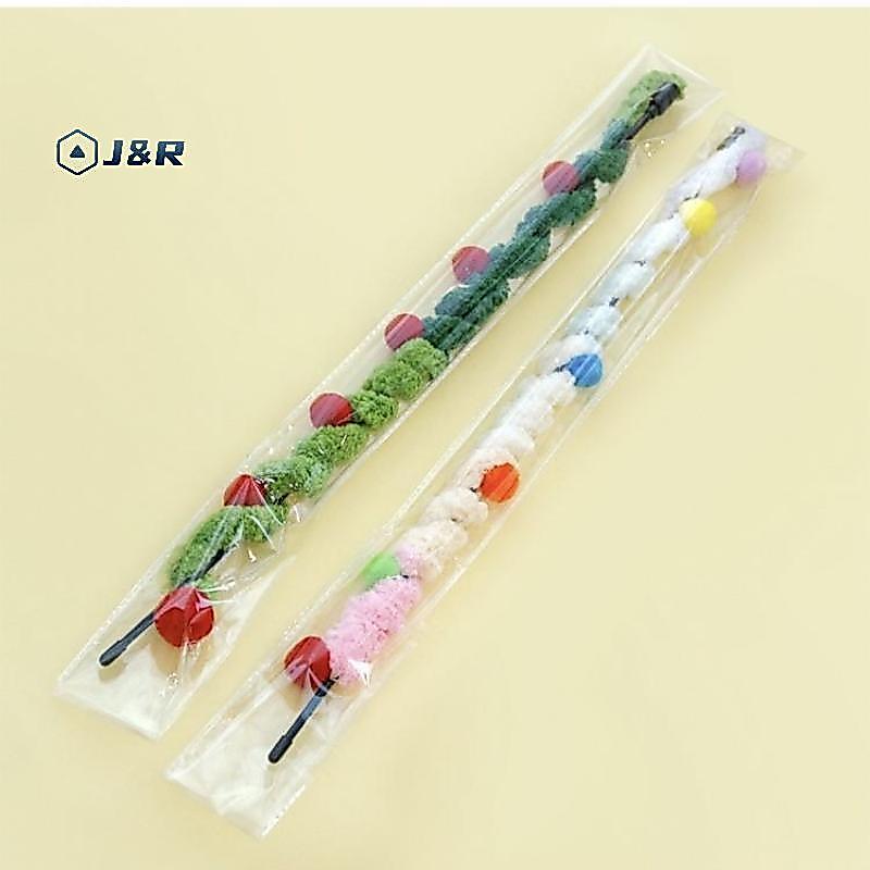 J & R> Cat Interactive Teaser Wand 1/2 ชิ้น Feather Caterpillar ของเล่นปลอดภัยกัดทนสําหรับลูกแมวเล่น