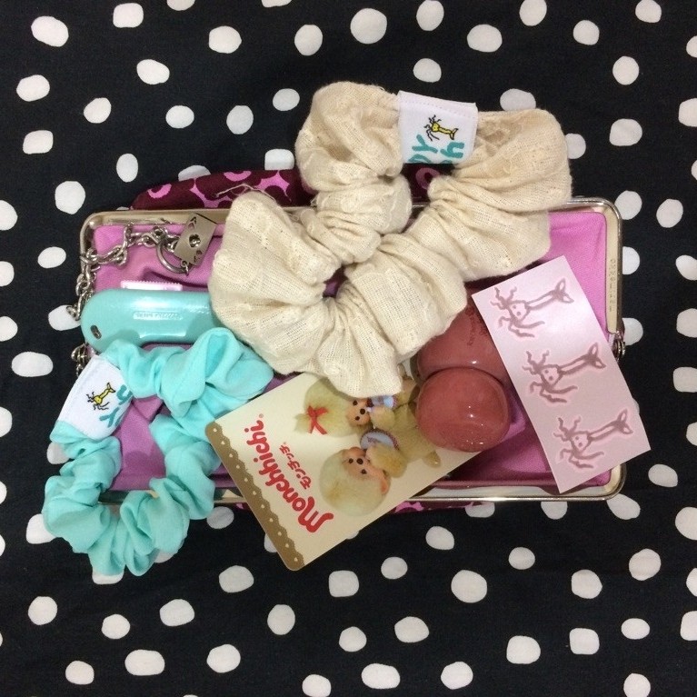 teddy scrunchies ♥️ teddy green หนังยางมัดผม (ไซส์ปกติ) รูปที่ 9