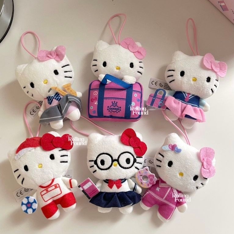 (พร้อมส่ง) 🏷อย่าลืมเก็บโค้ด〰️คิตตี้keychainสุ่ม/เลือกตัวคอลใหม่10แบบ🇯🇵