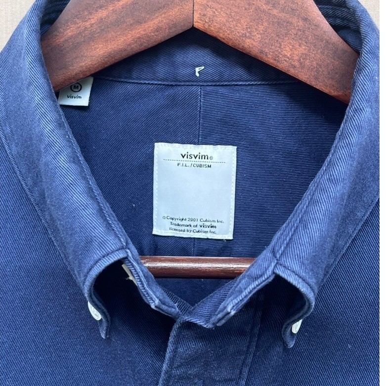 visvim F.I.L. / CUBISM – Indigo Twill Button-Down Shirt (Made in Japan)