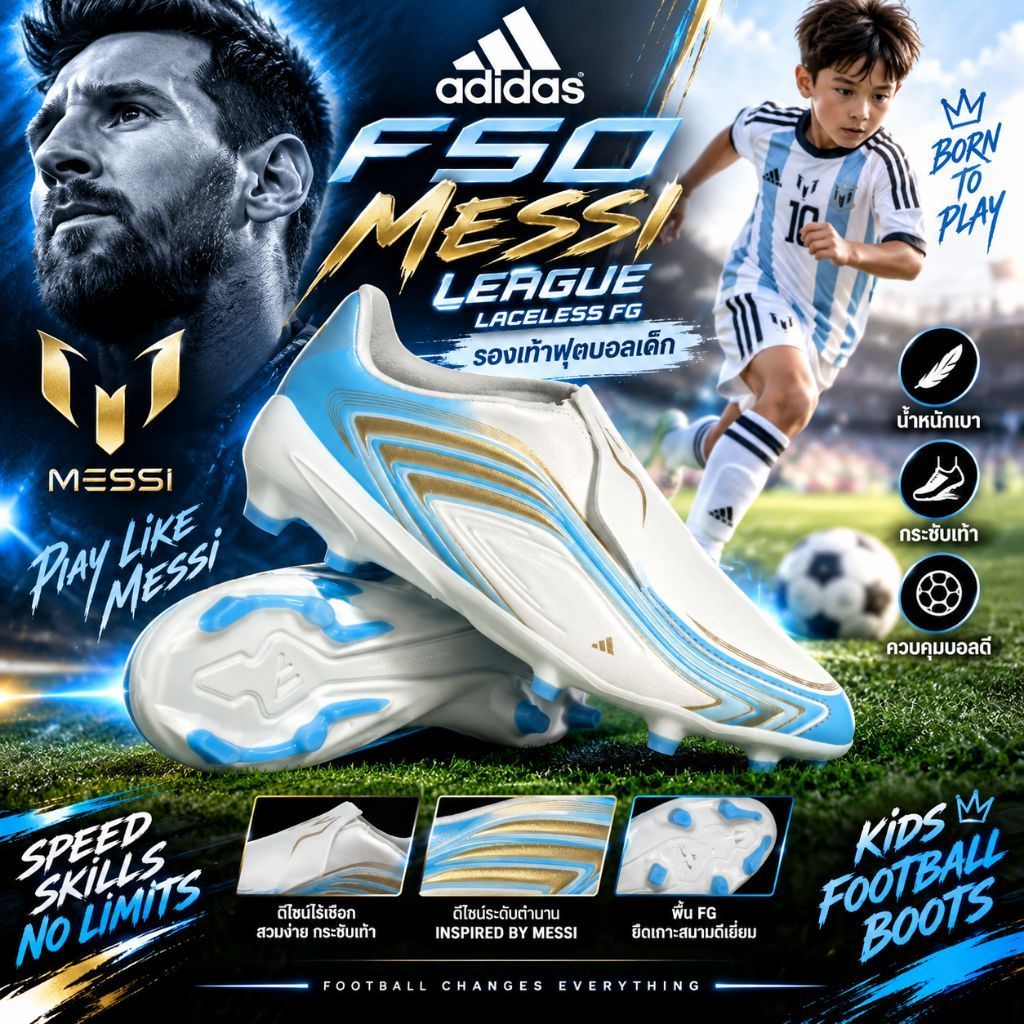รองเท้าฟุตบอลเด็ก ADIDAS F50 MESSI LEAGUE