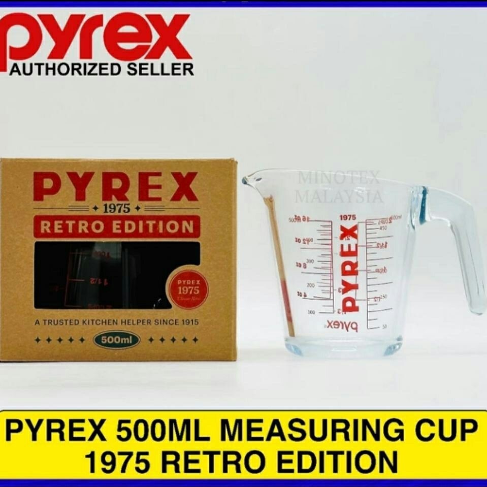 Pyrex Retro Edition ถ้วยตวงขนาด 0.5 ลิตร/ 500 มิลลิลิตร/ 2 ถ้วยตวง
