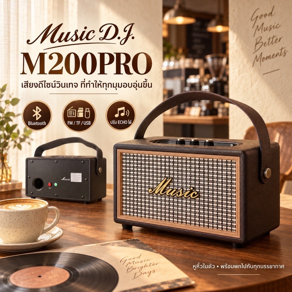 ลำโพงบลูทูธ Music D.J รุ่น M200PRO