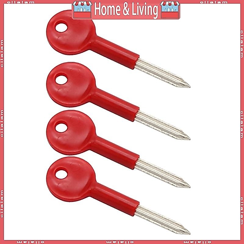 CI 4 ชิ้น Rack Bolt Star คีย์สําหรับล็อคที่ปลอดภัยการออกแบบเหล็กอะไหล่ล็อคกุญแจ Security Rack Bolt Key สําหรับประตูหน้าต่าง