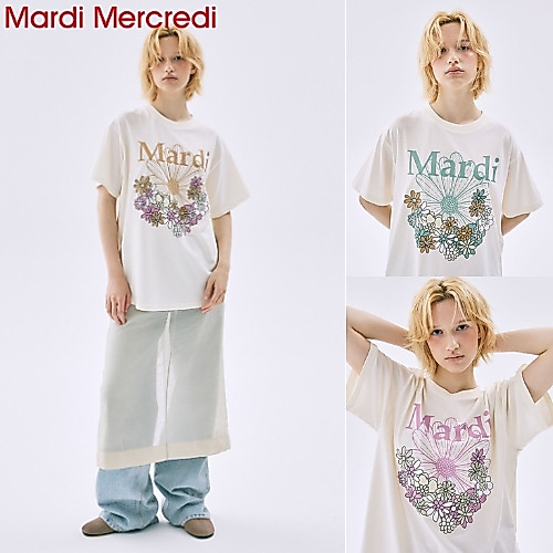 [MARDI MERCREDI] T-shirt Mardi Mercredi Flower Jardin 3 สี / สินค้าแท้ 100% / จัดส่งไว!