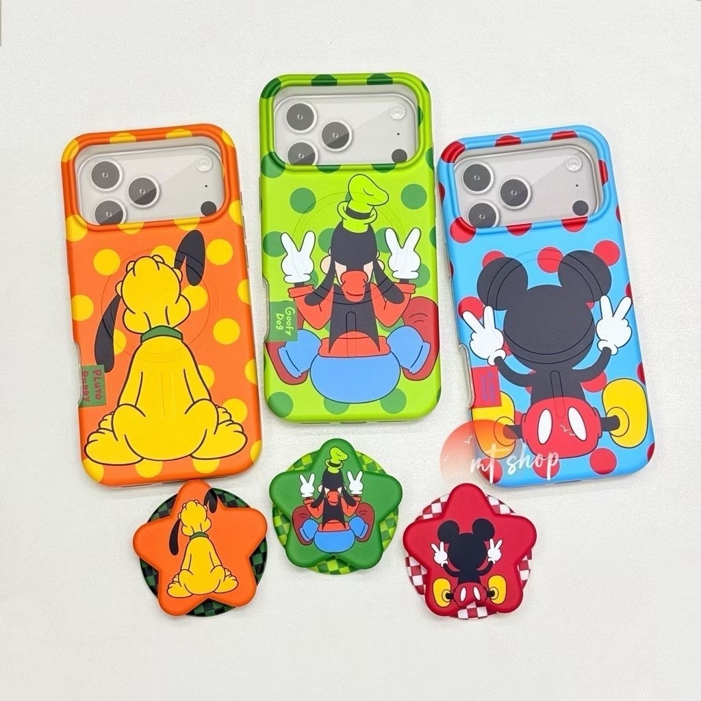 เคสโทรศัพท์มือถือสำหรับรุ่นไอโฟน 17ProMax 18ProMax เคสการ์ตูน2ชั้น มีแม่เหล็กชาร์จ+Griptok ขอบนิ่ม-ห