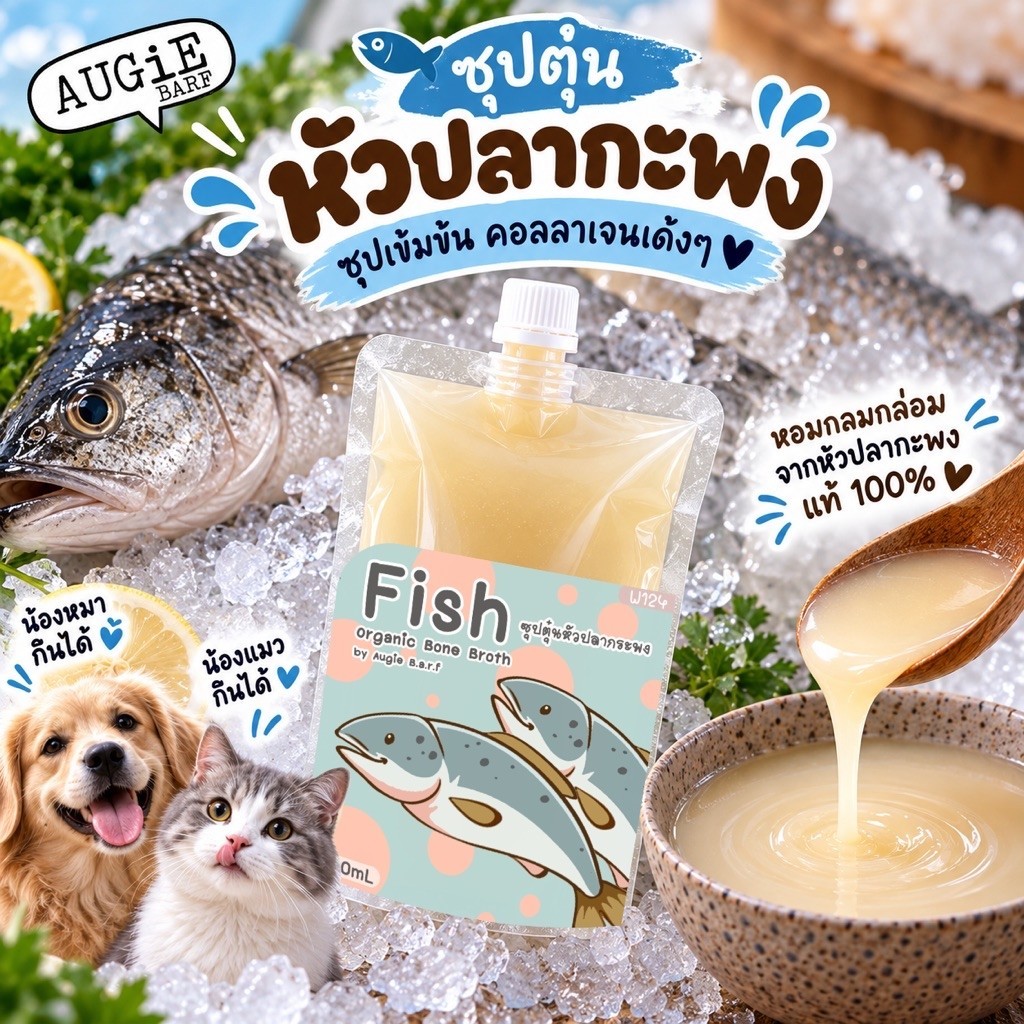 Bone Broth ซุปตุ๋นปลากระพงเข้มข้นคลอลาเจนเด้งๆ 200ml