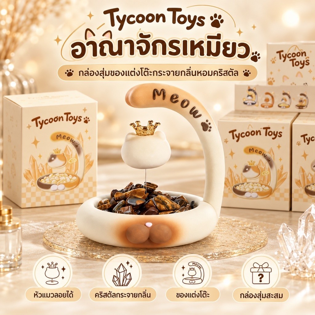 [พร้อมส่ง] Cat’s Realm Series  หินกระจายกลิ่นสายมู เสริมดวง เสริมพลัง เปลี่ยนมุมธรรมดาให้มีทั้งความน่ารัก