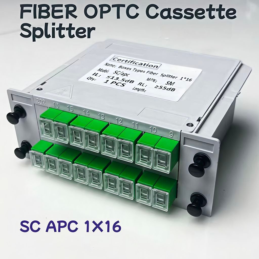 PLC Fiber Optic Splitter SC/APC 1x16 แบบกล่อง | Splitter Fiber 1 เข้า 16 ออก | สำหรับ FTTH / FTTx / PON