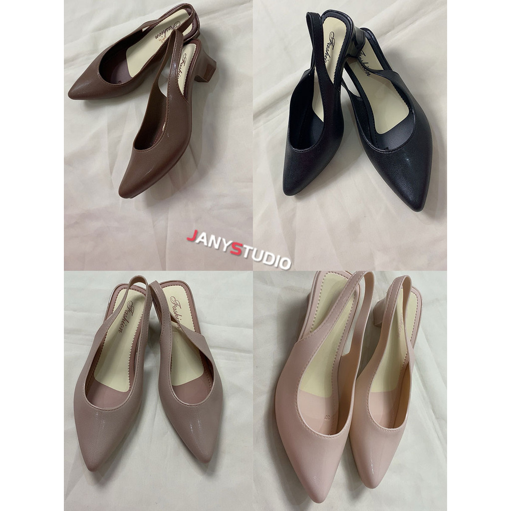 รองเท้าคัชชูเปิดส้น เดินง่ายไม่กัดเท้า