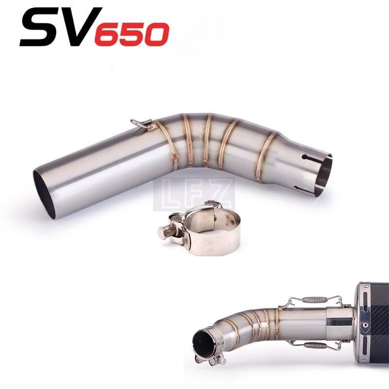 Slip-on Link ท่อ Fitment สําหรับ SV650 SV650X SV650S 2016-2020 เชื่อมต่อกับ 51 มม./2" Inlet Mufflers
