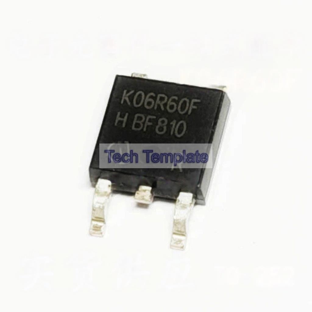 ((1 ชิ้น) ชิ้นส่วนอิเล็กทรอนิกส์ IKD06N60RF K06R60F TO-252MOS Field Effect Tube