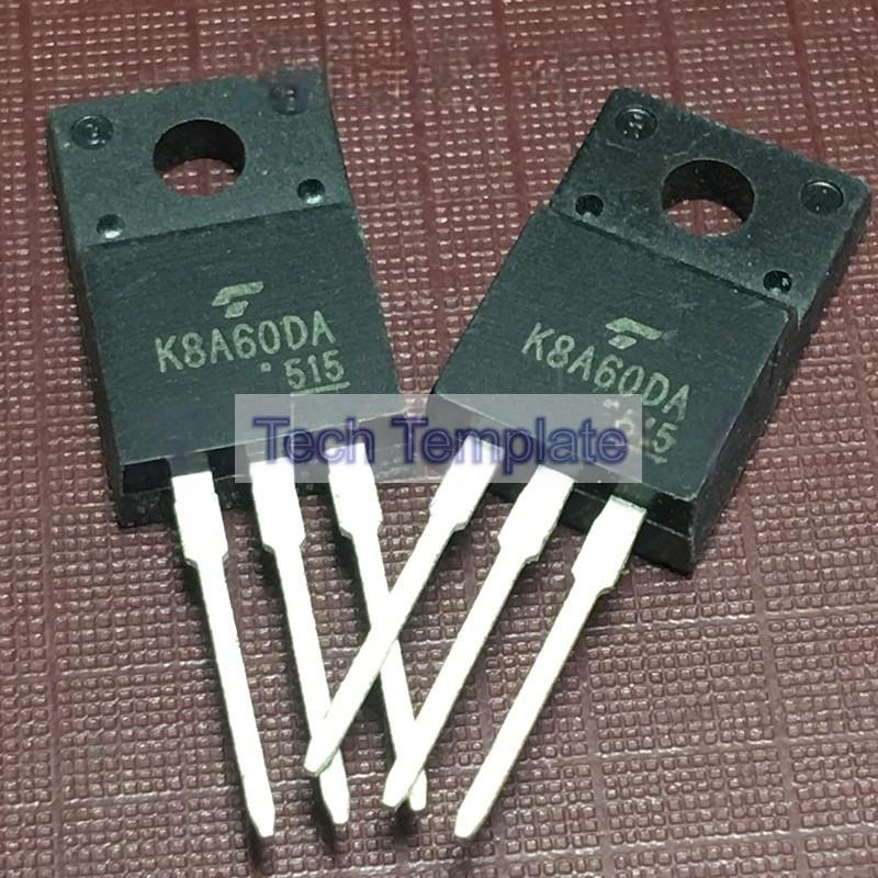 ((1 ชิ้น) ชิ้นส่วนอิเล็กทรอนิกส์ K8A60DA TK8A60DA พร้อมสต็อก TO-220F 600V 7.5A MOS Field Effect Tube