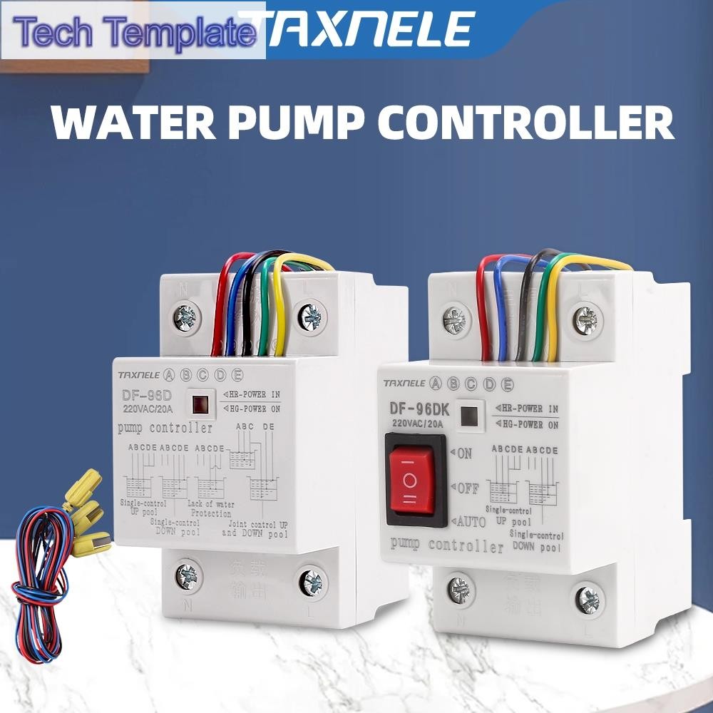 Taxnele สวิตช์ควบคุมระดับน้ำอัตโนมัติ DF-96DK 20A 220V สำหรับถังน้ำ ปั๊มน้ำ เซ็นเซอร์ตรวจจับระดับน้ำ