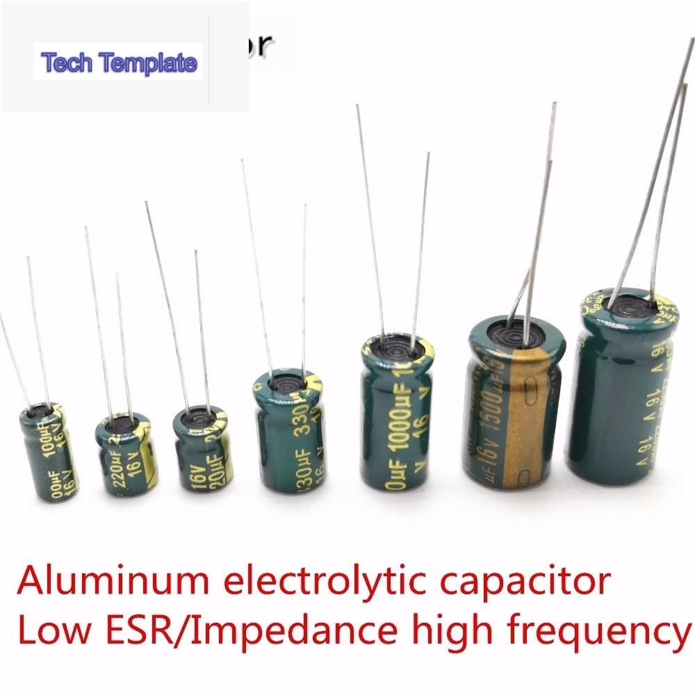 2-50pcs 35V 50V High Frequency Low ESR Aluminum Capacitor 47UF 100UF 220UF 330UF 470UF 680UF 1000UF 
