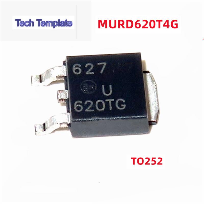 10 ชิ้น/ล็อต Original MURD620T4G MUR620 U 620TG U620TG TO252 D2PAK Fast recovery ทรานซิสเตอร์ triode