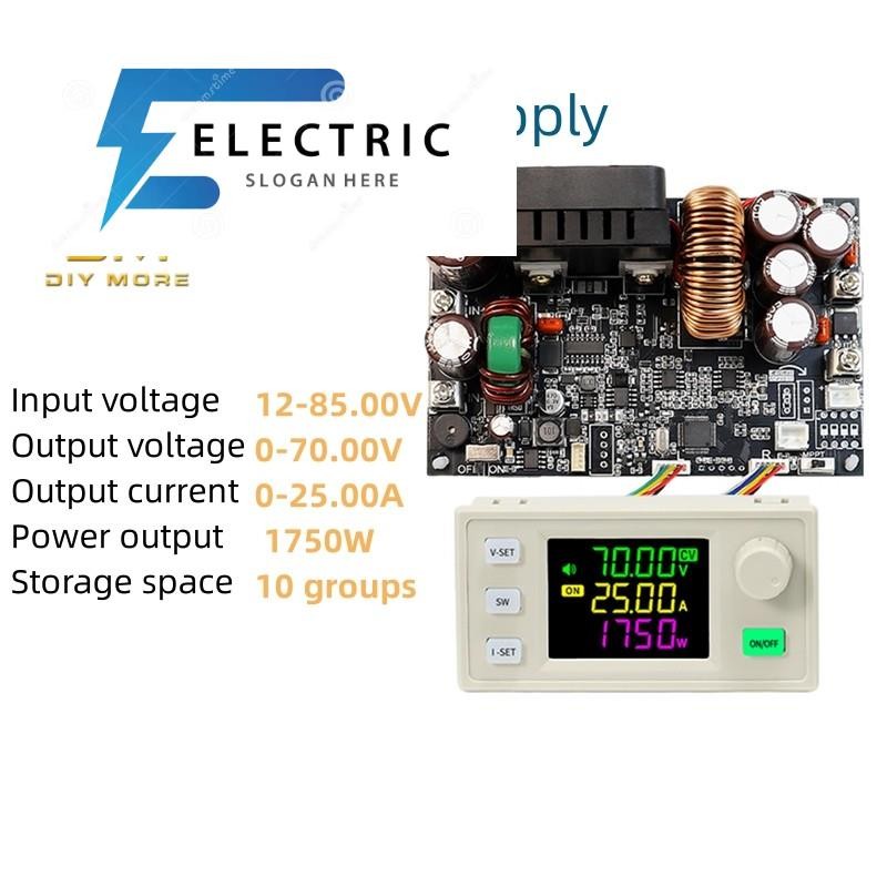 DIYMORE XY7025 0-70V 25A/1750W CNC DC แหล่งจ่ายไฟสเต็ปดาวน์แบบปรับได้ แรงดันไฟฟ้าคงที่และโมดูลกระแสค