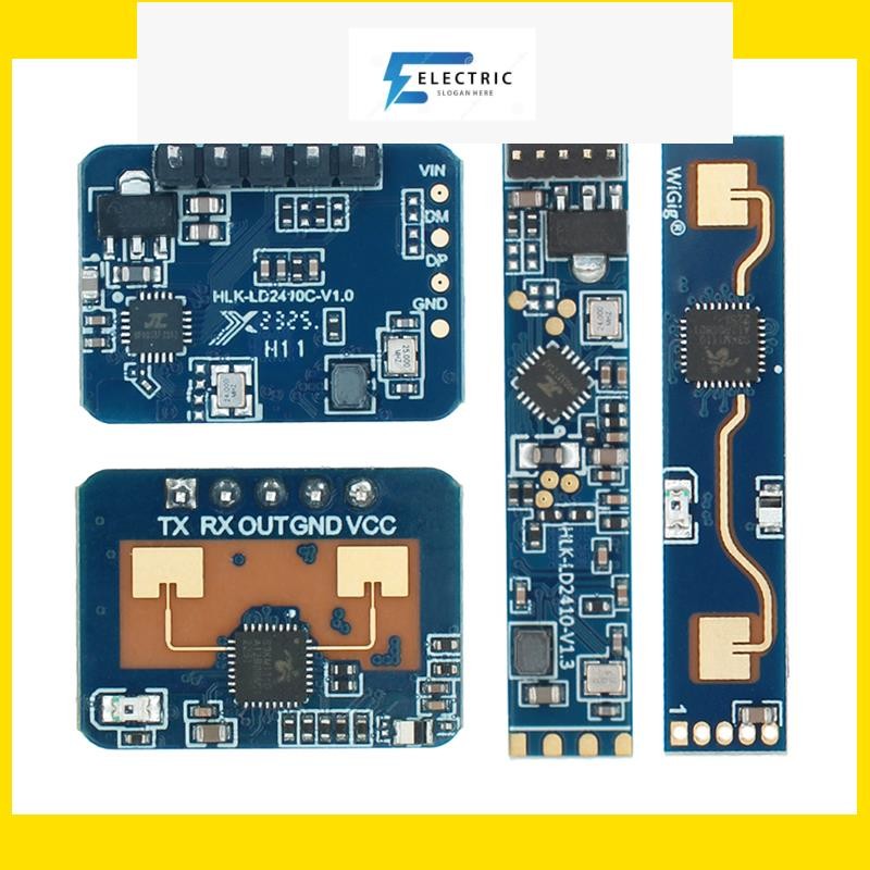 Hi-link HLK-LD2410 LD2410B LD2410C 5V Mini FMCW 24G โมดูลเซนเซอร์เรดาร์ วัดสถานะมนุษย์