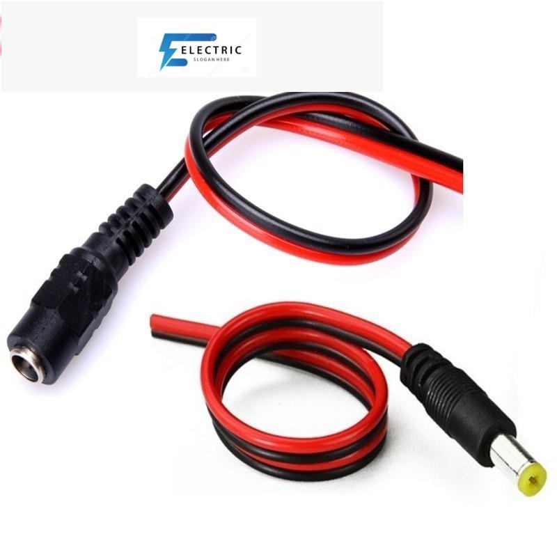2PCS DC Power ชายหญิงสาย 12V ปลั๊ก DC อะแดปเตอร์สายปลั๊กสําหรับกล้องวงจรปิด DC ปลั๊ก 5.5*2.1 มม.5.5x