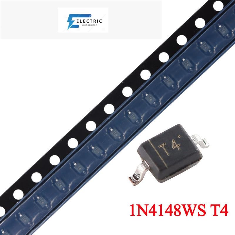 100 ชิ้น/ล็อต 0805 1N4148W 1N4148WS T4 1N4148 IN4148 SOD-323 SOD323 SMD Switching Diodes IC ชิปใหม่
