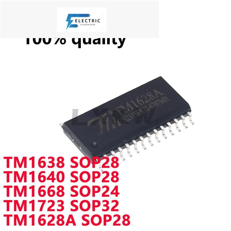 10/PCS ใหม่ Original TM1638 TM1640 TM1668 TM1723 TM1628A SOP LED ดิจิตอลหลอดจอแสดงผลไดร์เวอร์ชิปในสต