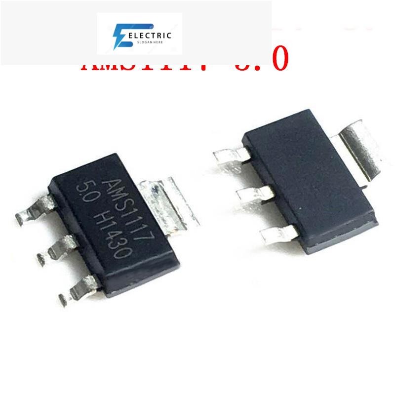 50 ชิ้น/ล็อต AMS1117-5.0 SOT-223 5V Linear Regulator LM1117