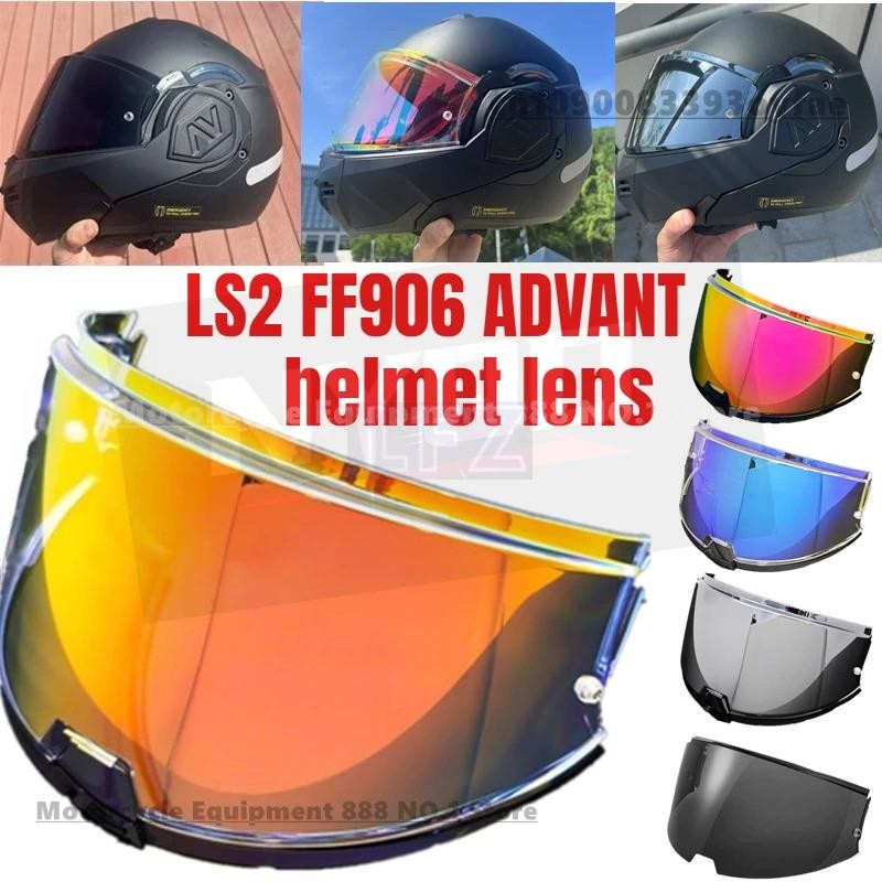 2025ใหม่เลนส์หมวกกันน็อคLS2 FF906, LS2 ADVANT flip UP หมวกกันน็อค electroplated gold Visors , day an