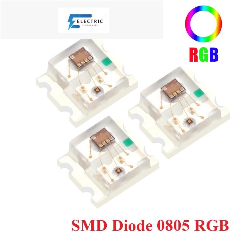 ไดโอดแฟลช LED SMD 0805 RGB Alto Brilho Diod 0807 RGB 20 ชิ้น