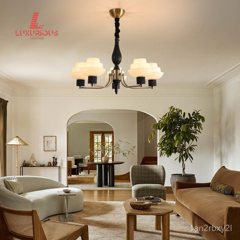 French Retro Style Bedroom Chandelier Vintage Master Bedroom Chandelier High-End Designer Elegant Be